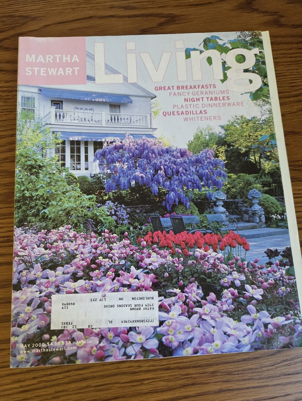 Martha Stewart Living Magazine, May 2000.
